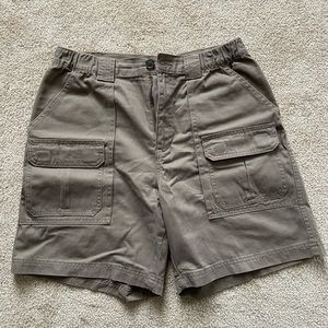 Croft & Barrow Kohls Cargo Shorts Green Side Elastic Relaxed Fit